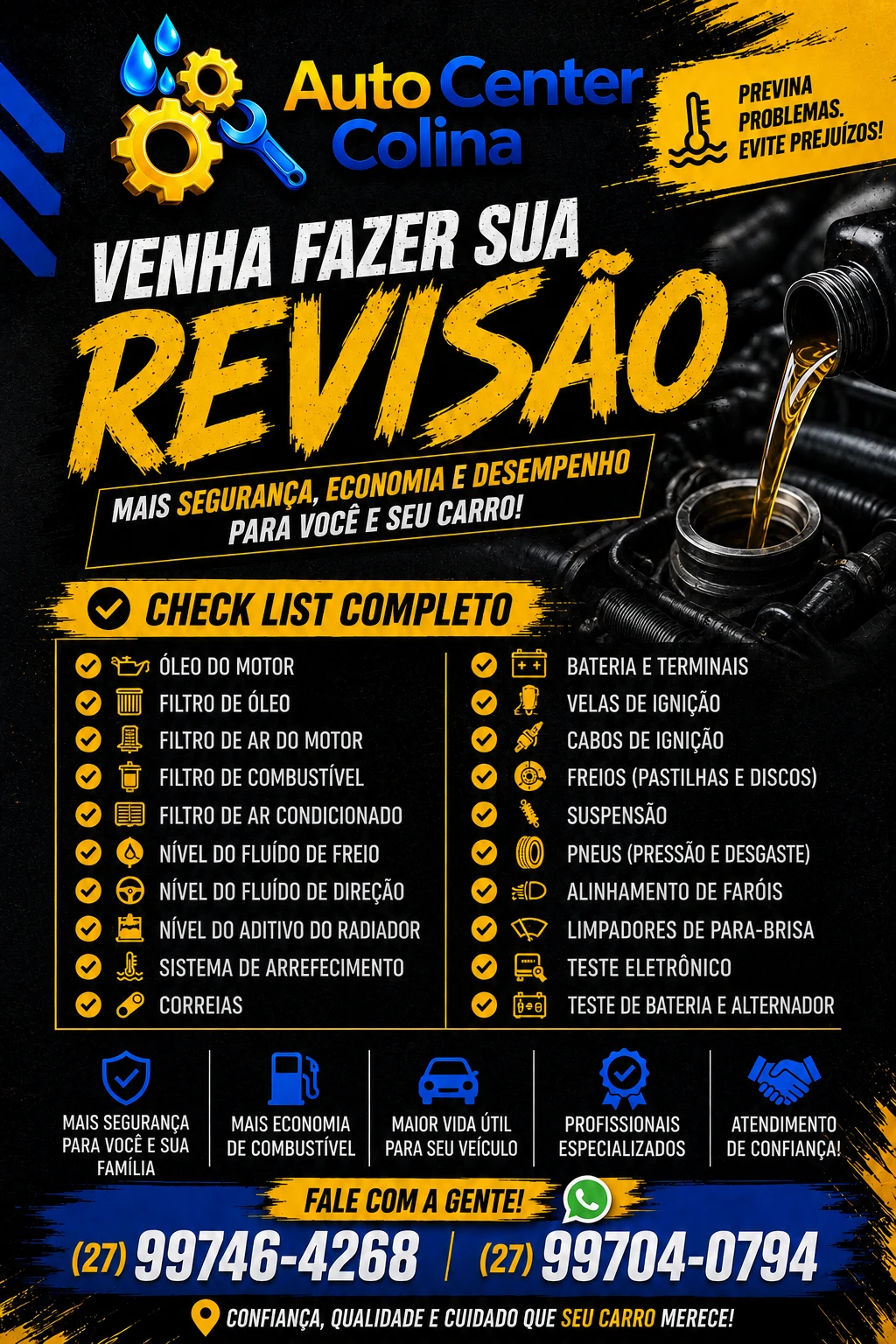 Revisão com checklist completo de 20 itens